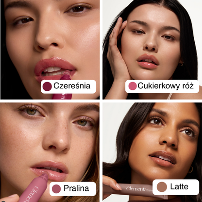 Peptydowy balsam do ust Clementa - Czereśnia